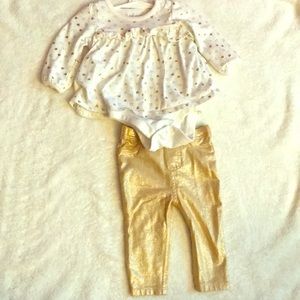 Cute white and gold heart outfit